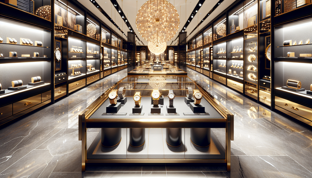 An interior design transformation of a luxury watch store focusing on lighting design and simulation.